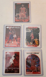 (5) Michael Jordan Trading Cards