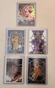 (5) LeBron James Basketball Cards