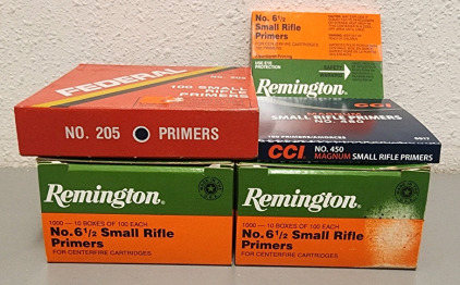 Small Rifle Primers- 2,300 Total Count