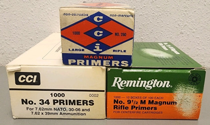 Large Rifle Reloading Primers- 3,000 Total
