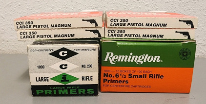 Reloading Primers- Large Rifle, Small Rifle, Large Magnum Pistol