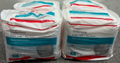 (4) Heavy Absorbency Adult Diaper Packages