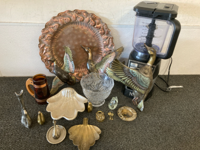 Ninja Blender and Brass Ducks