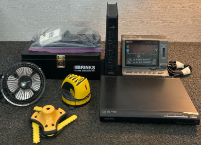 Assorted Electronics, Security Box, And More