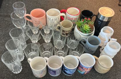 Assorted Coffee Cups, Assorted Glass And More