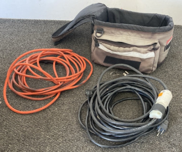 (2) extension, wires, and cloth cooler