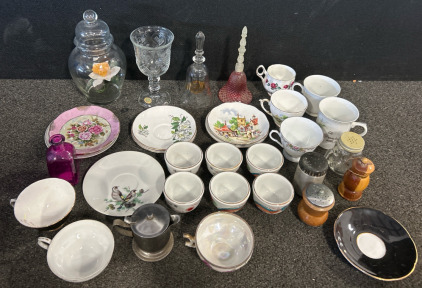 Assorted Plates, Cups, And More