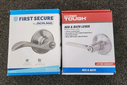 (2) Bed And Bath Door Knob Sets In Box