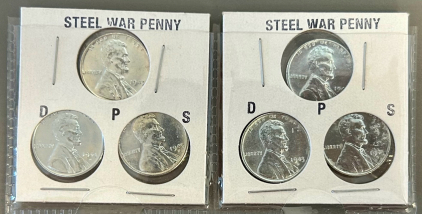 (6) 1943 Steel War Pennies