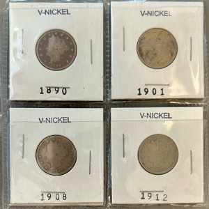 (4) Victory Nickels