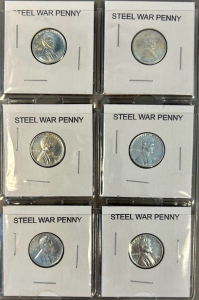 (6) 1943 Steel War Pennies