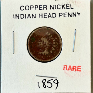 1859 Copper Nickel Indian Head Penny