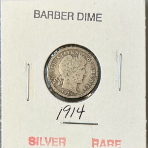 1914 Silver Barber Dime