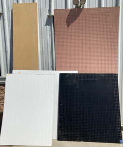 3 PegBoards, Pc. Wood, & Beat Board. BBFN