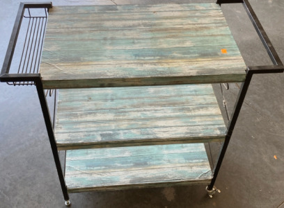 Wooden Cart With Wheels