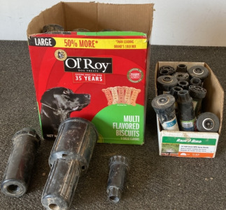 Box of Sprinkler heads varying in size