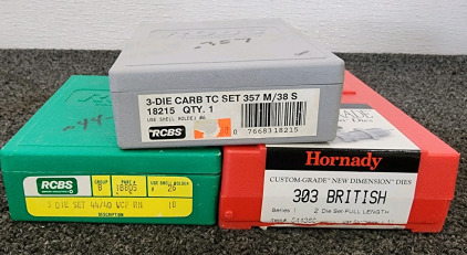 (3) Reloading Die Sets- .357, .44/.40, .303 British