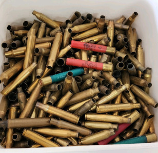 Bucket Of Assorted Brass And Shells For Reloading
