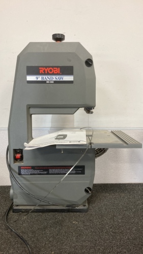 Ryobi 9" Band Saw With Manual and Extra Blade Works