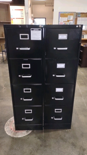 (2) 1'10"x1'3"x4'4" Black Fileing Cabinets