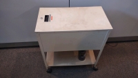 5'10"x4'9"x4'3" to 2'2" Office Desk w/ Black Swiveling Office Chair, Extended Gray Filing Cabinet, & Payables Filing Cabinet - 7