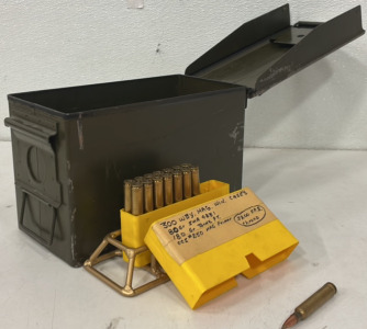 (15) Rnds Weatherby Mag Win Cases In Military Style Ammo Can