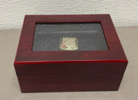 Set Of (3) NFL Washington Redskins Super Bowl Rings Named To Riggins, William, Rypien In Collectible Display Case - 3