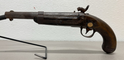 1838 U.S. Johnson Middn-N, CT. Dark Colored Flintlock Pistol