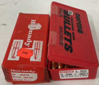 Hornady 348 Cal Bullets & Norma 9.3 MM Bullets