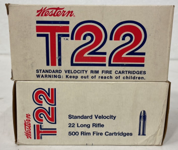 (1000) Rnds Western T22 Standard Velocity .22 Long Rifle Bullets