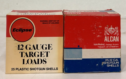 (1) Box Of (25) 12 GA. Target Loads, (1) Box Of (25) Light Field Shotgun Shells