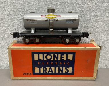 Lionel Train Corp. Sunoco Tank Car #2654 And Original Box (1938-1942)