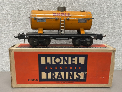 Lionel Train Corp. Shell Tank Car #2654 And Original Box (1938-42)