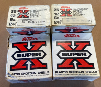 (100) Shells of 12 Gauge 7 1/2 Lead Shot Super x 2 3/4”