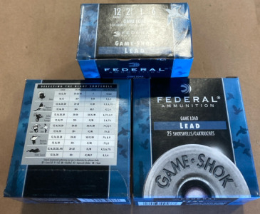 (75) Shells of 12 Guage 2 3/4” Federal 1 oz. 6 Lead Shot