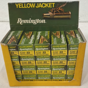 (1000) Remington Yellow Jacket 22 Cal Rim Fire Cartridges