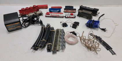 Vintage Train Pieces W/ Track & Switches