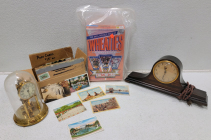 Vintage Wheaties Box & Clocks