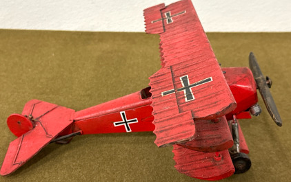 WWI German Fokker Triplane Metal Airplane