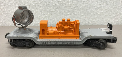 Lionel Electric Trains Searchlight Car #6520 (1949-1951)