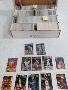 (1) SkyBox Basketball '90 - '91 Cards (1) Fleer '91-'92 Basketball Cards (1) Topps '90 Football Cards (1) Super Bowl '90