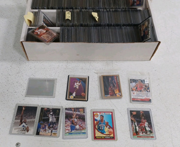 (1) Fleer Basketball Cards (1) SkyBox Basketball Cards (1) Topps Baseball Cards and More!