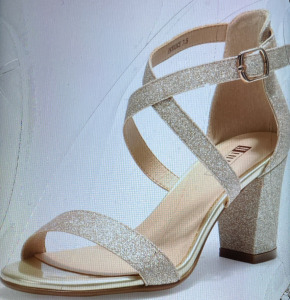 IDIFU Gold Glitter Heels Size 7