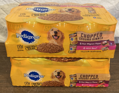 Pedigree Chopped Ground Dinner 6 Filet Mignon Flavor 6 With Beef -2 Cases
