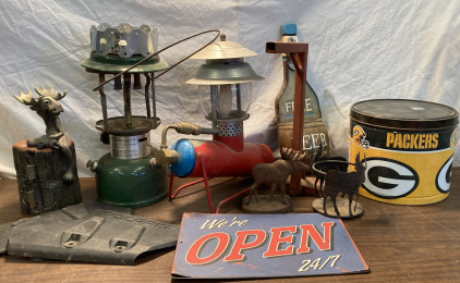 Moose Decor, Vintage Lanterns & More