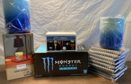 Monster Energy Low Carb 15 Pack, 2024 Planners, Vases, Ice Ball Maker, Woody Candle Warmer