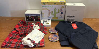 Baby Clothes, Inflatable Catus Sprinkler, And More