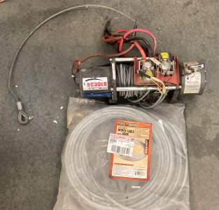 8000 LB DC 12v Winch & Winch Cable w/ Hook