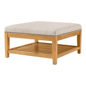 Patina Rubberwood Square Shaped Ottoman Brand New!!