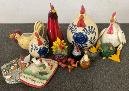 Assorted Rooster Decorations